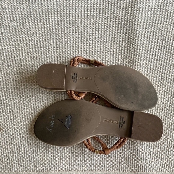 Talbots Brown Braided Leather Sandals Size 9.5M - Picture 4 of 4